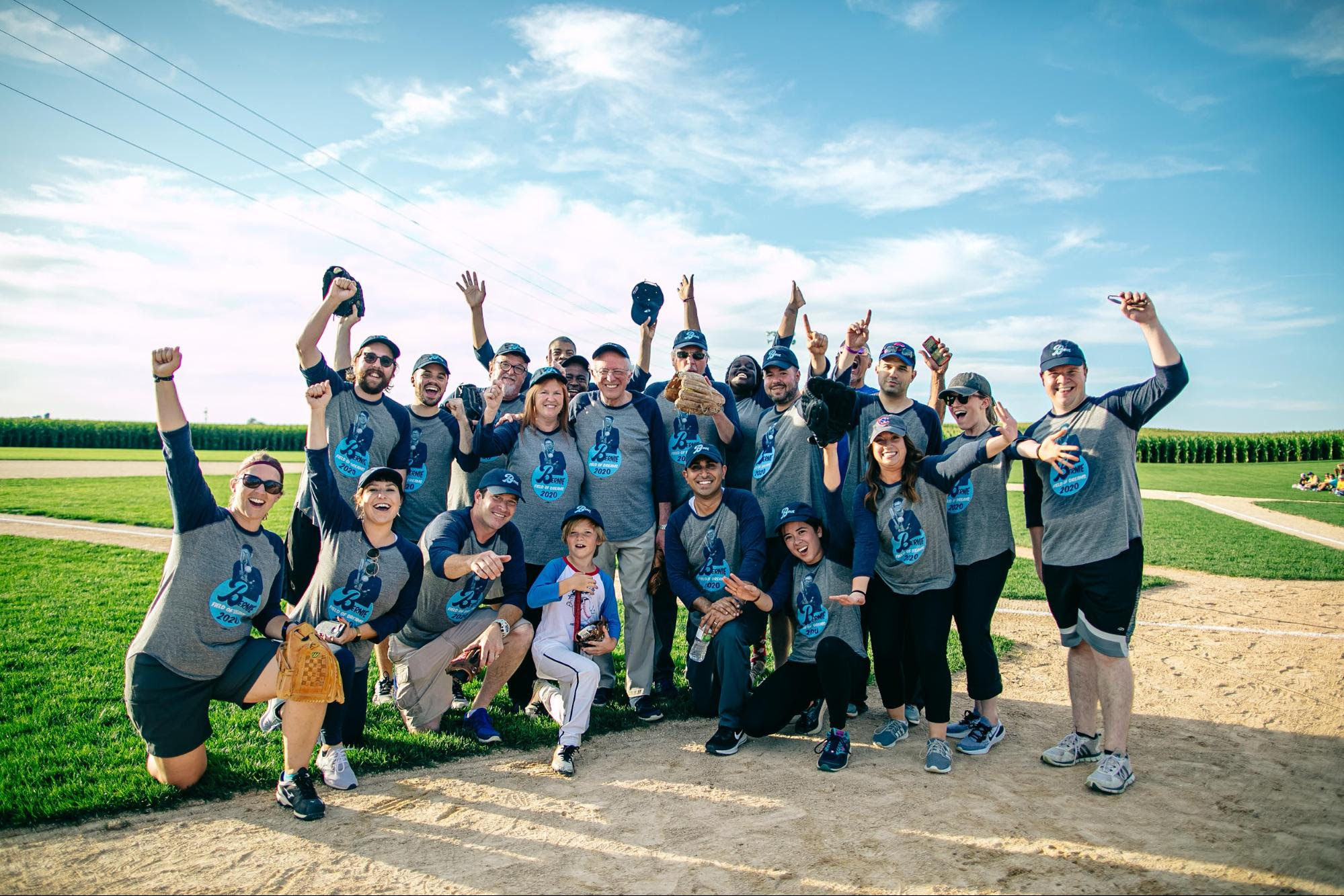 Campaign softball team photo.