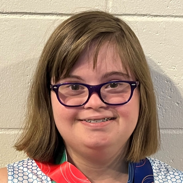 Kelsey Leyton Holding Special Olympics Medals