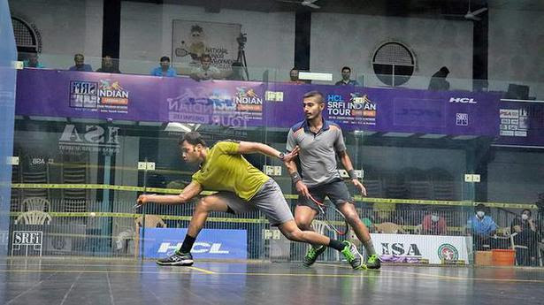  In fine form: Mahesh Mangaonkar never let his guard down against the improving Abhay Singh to make the final. 