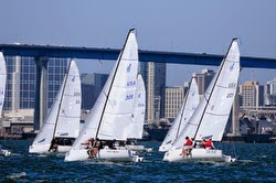 J/70s sailing off Coronado YC in San Diego, CA