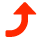 矢印右斜め上