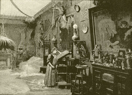 Sarah Bernhardt in her studio