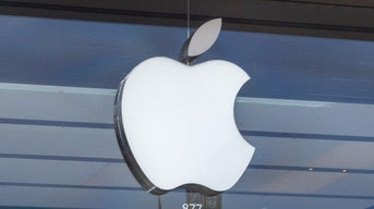 Apple store entrance and sign