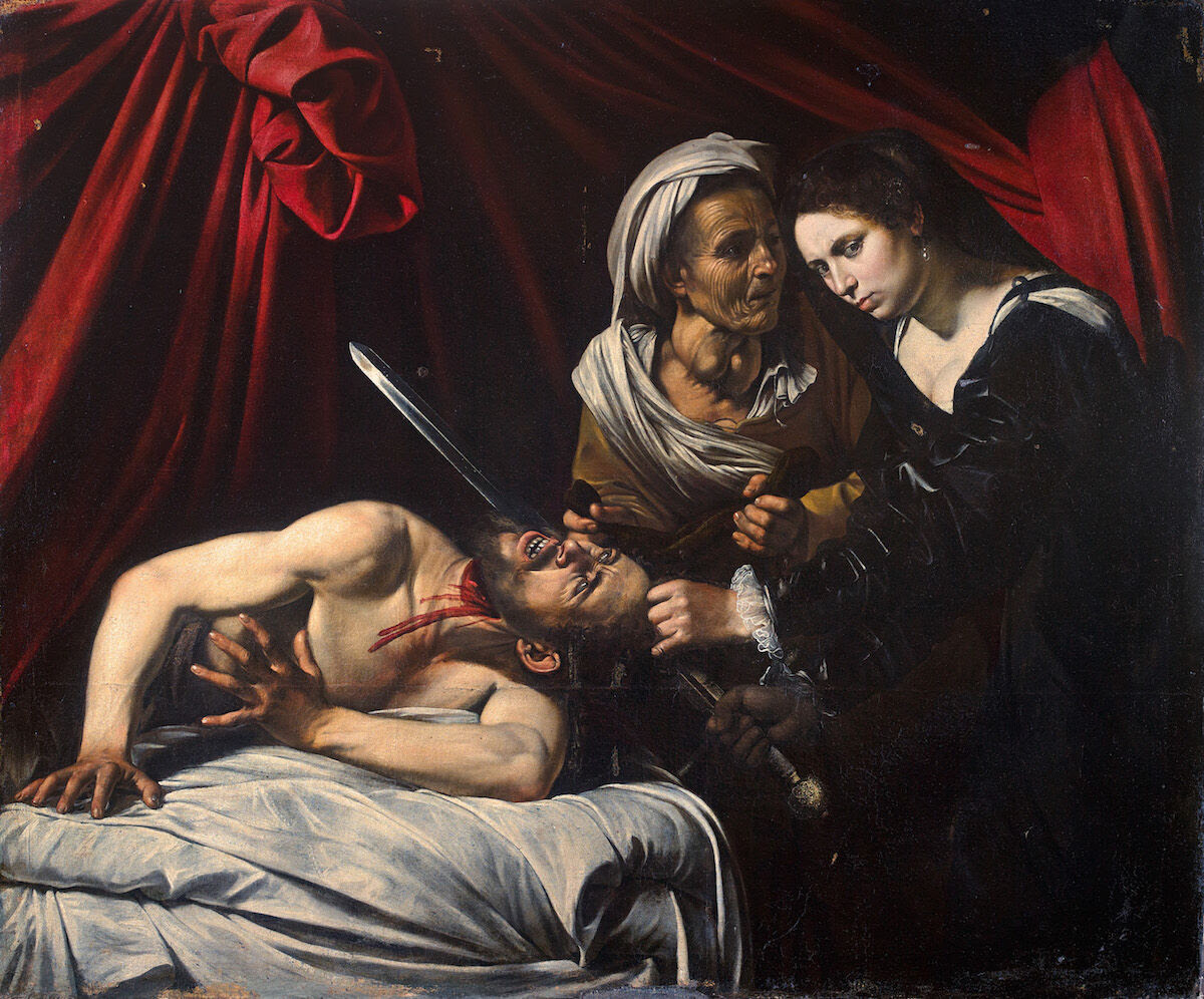 A painting some have attributed to Caravaggio, Judith beheading Holofernes. Courtesy Eric Turquin.