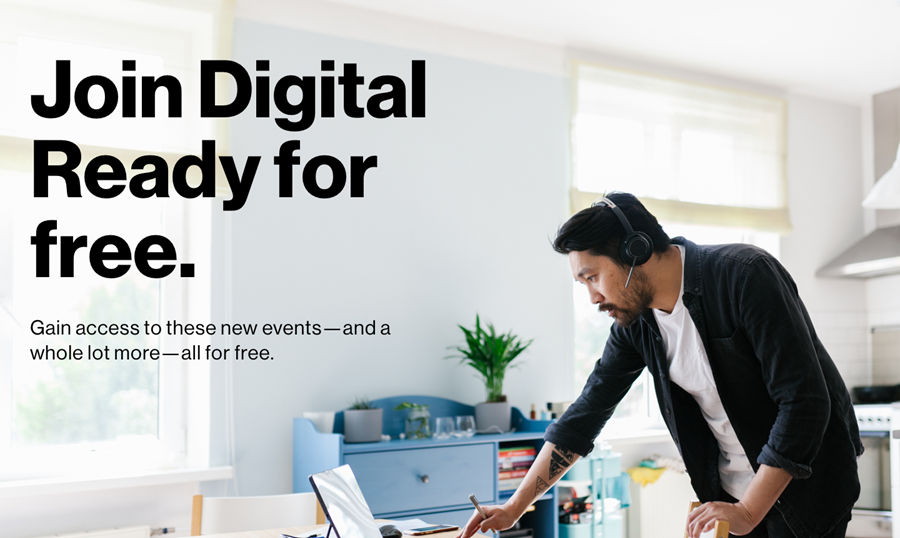Graphic that says "Join Digital Ready for free."