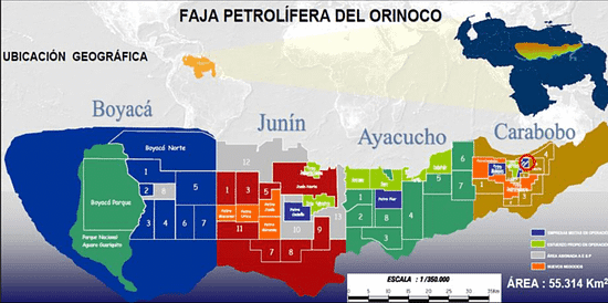 Áreas de la Faja Petrolífera del Orinoco Hugo Chávez (PDVSA CVP,... |  Download Scientific Diagram