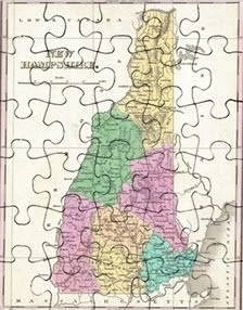 Graphic of a state of New Hampshire jigsaw puzzle