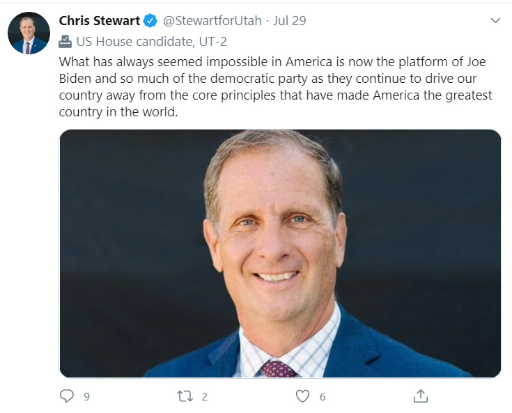 Chris Stewart is afraid of socialism