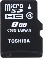 Toshiba MicroSD Card 8 GB 15 MB/s Class 4