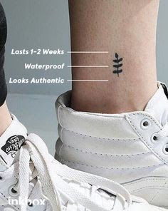 Semi Permanent Tattoos that applies in 15 minutes, develops over 24 hours, and lasts 1-2 Weeks.