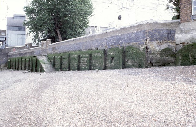 Riverside wall and Trinity Almshouse stairs