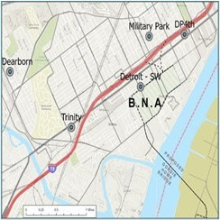 Map of proposed location for Bridging North America