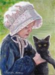 Girl with cat - Posted on Tuesday, February 10, 2015 by Charlotte Yealey