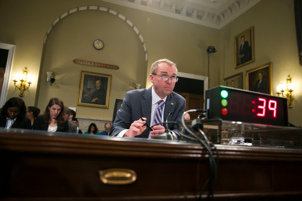 Mick Mulvaney, the White House budget director, testified before a House committee about President Trump's budget in May.