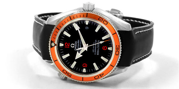 Omega Seamaster Planet Ocean XL Orange Bezel Watch 2908.50.91