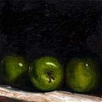 Three Green Apples - Posted on Wednesday, December 24, 2014 by Peter J Sandford