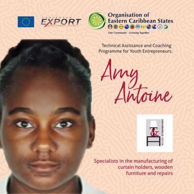 Amy Antoine, beneficiary of the OECS-Caribbean Export Development Agency's Technical Assistance and Coaching Programme