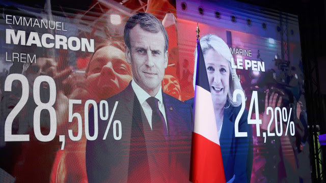 Macron e Le Pen vão duelar no 2º turno da eleição presidencial na França