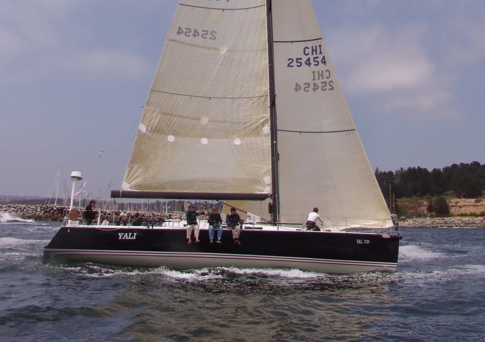 J/145 sailing off Algarrobo, Chile