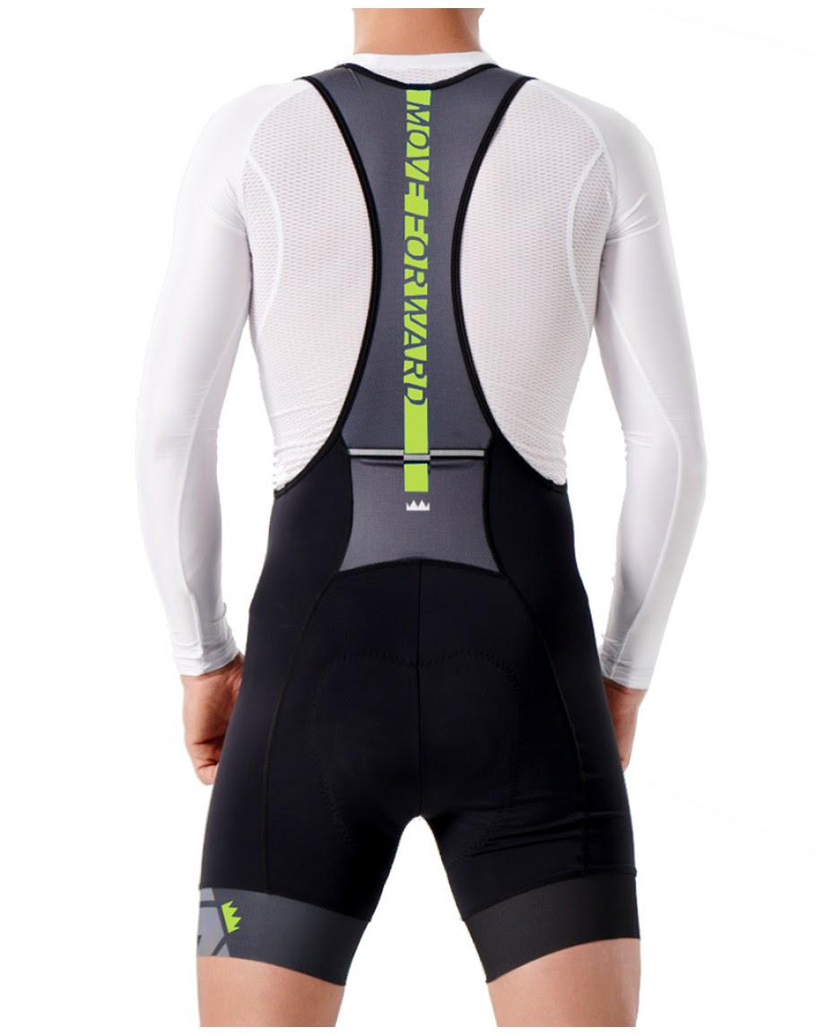 Men's Compression Cycling Bib Shorts for Long Distance JAW MOVE FORWARD