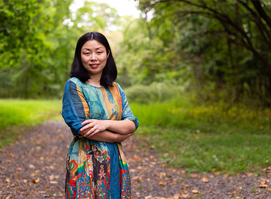 Portrait of Nanfu Wang in the woods