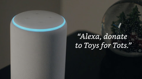 Deliver smiles to a child in need this holiday with Amazon Alexa and Toys for Tots. (Photo: Business ...