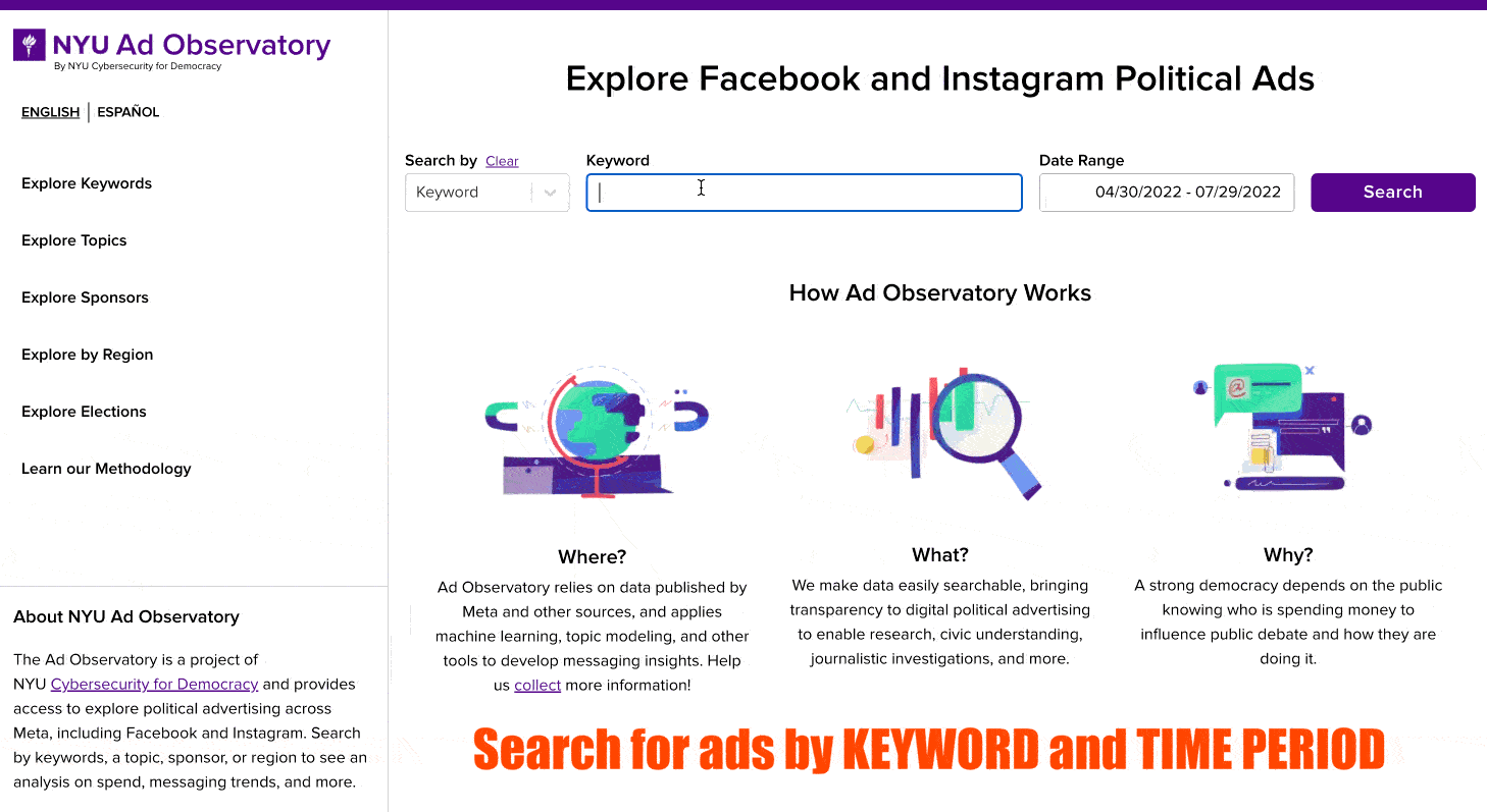 Track the ads being run on Facebook with Ad Observatory
