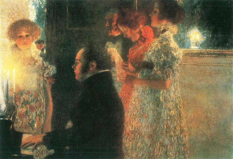 Schubert at the Piano II, 1899 - Gustav Klimt