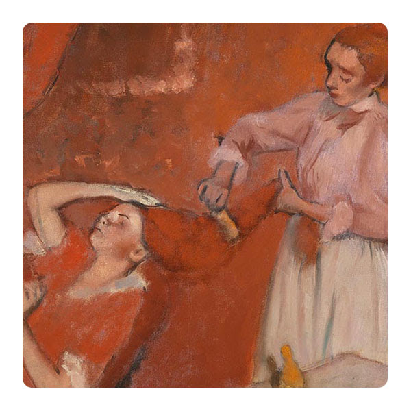 Hilaire-Germain-Edgar Degas, 'Combing the Hair ('La Coiffure')', about 1896 © The National Gallery, London