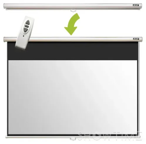 Проекційний моторизований екран Acer E100-W01MW MC.JBG11.009 (215х130см, 16:10, 100") Проекційний моторизований екран Acer E100-W01MW MC.JBG11.009 (215х130см, 16:10, 100")