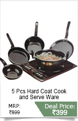 5 Pcs Hard Coat Cook and Serve Ware