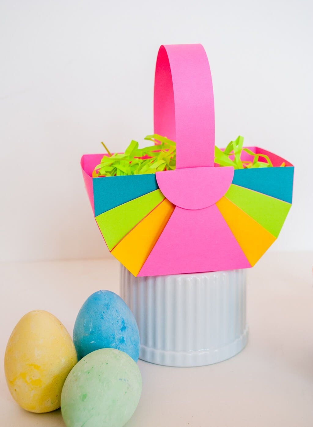 DIY Easter Basket Template (easy Easter crafts) Easter paper crafts