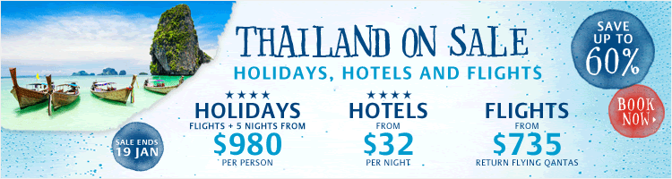 Save Up to 60% OFF Great Deals on Thailand Holidays, Flights and Hotels at Zuji.com.au