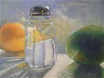 Daily Painting, Small Oil Painting, Kitchen Still Life, "Lemon, Lime, Salt" by Carol Schiff, 11x14x1 - Posted on Friday, April 3, 2015 by Carol Schiff