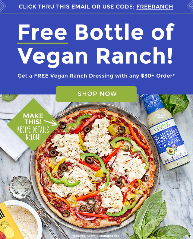 Free Bottle of Vegan Ranch!