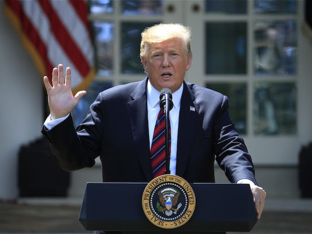 President Donald Trump speaks about modernizing the immigration system in the Rose Garden of the White House, Thursday, May 16, 2019, in Washington. (AP Photo/Manuel Balce Ceneta)