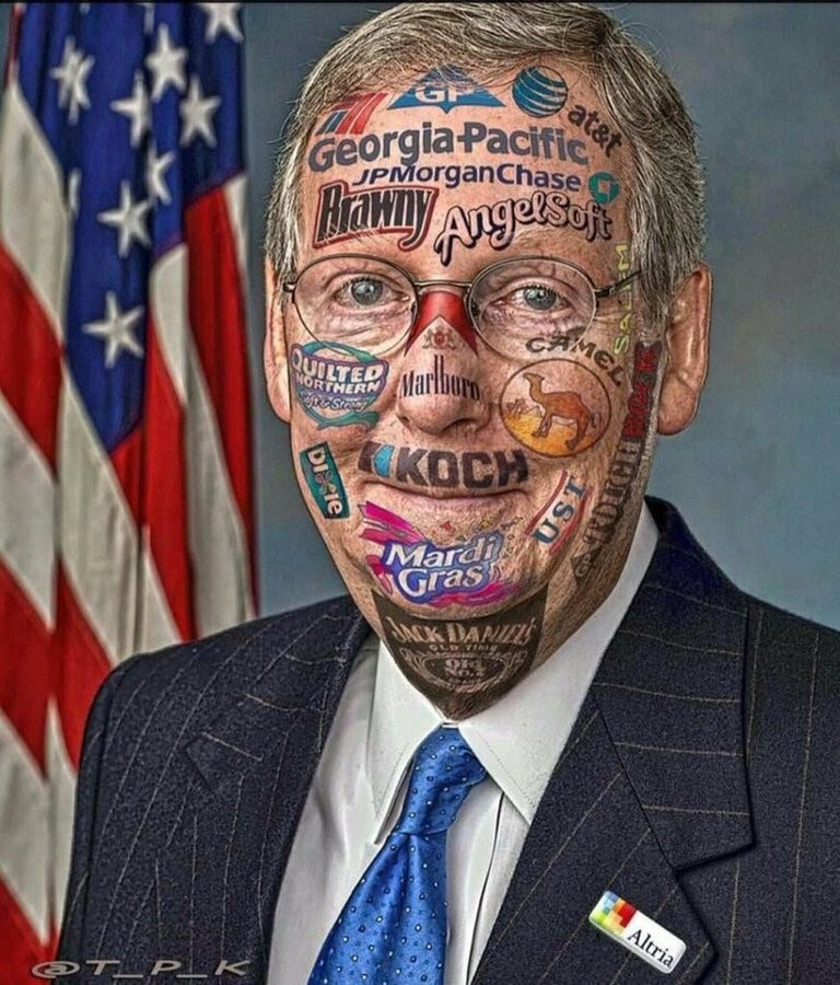 Mitch Mcconnell tatoo face