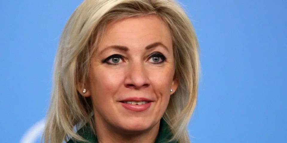 Russian Foreign Ministry spokeswoman Maria Zakharova speaks during the briefing about foreign policy in Moscow, Russia, Jan. 20, 2022.