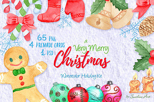 Very Merry Christmas Watercolor Kit