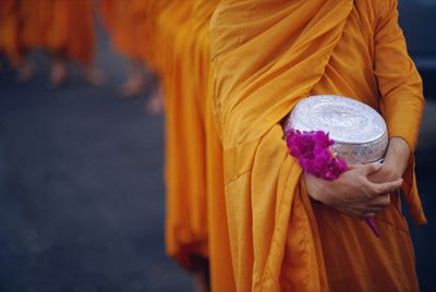 Saffron robe monks