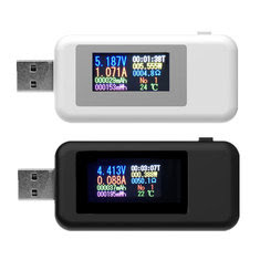 Digital 10 in 1 Colorful LCD Display USB Tester Voltmeter Ammeter