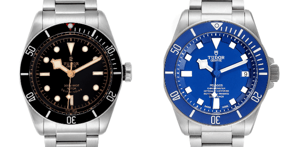 Tudor Heritage Black Bay Steel Watch VS Tudor Pelagos Blue Dial Titanium Watch