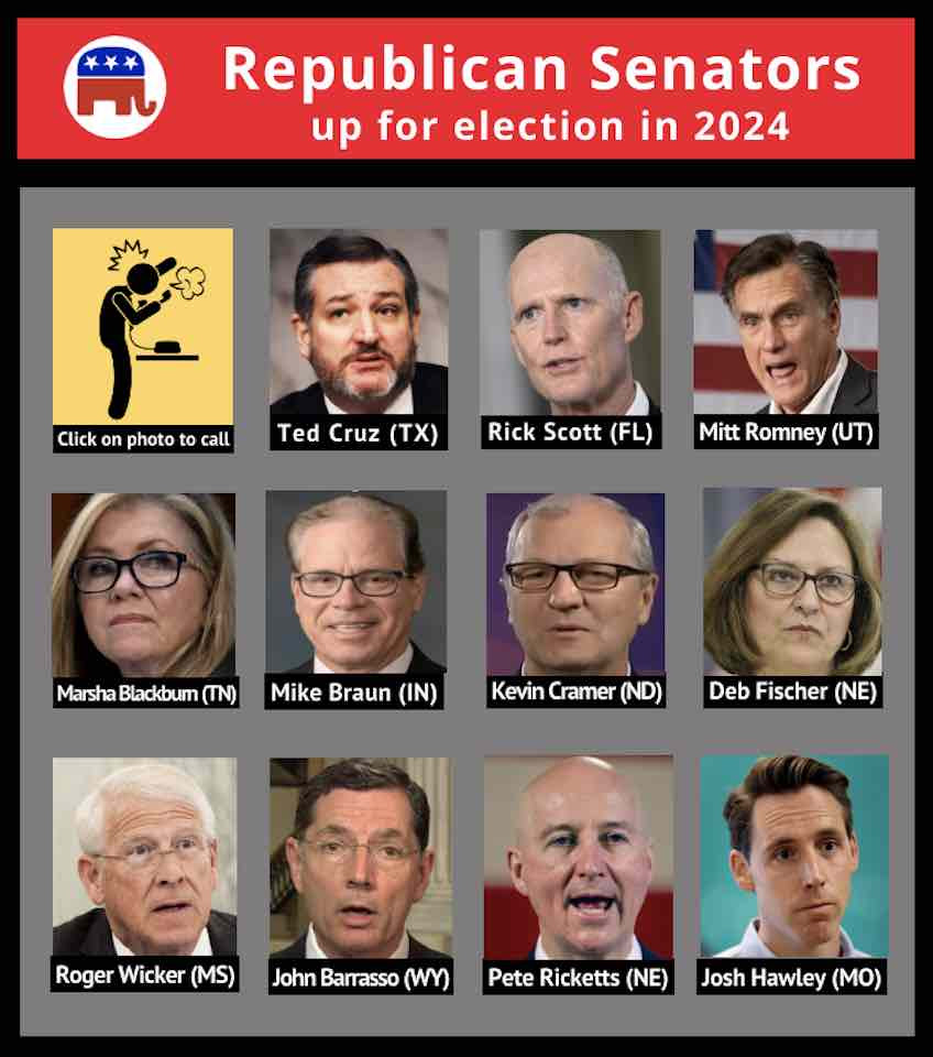 Republican Senators up for election in 2024