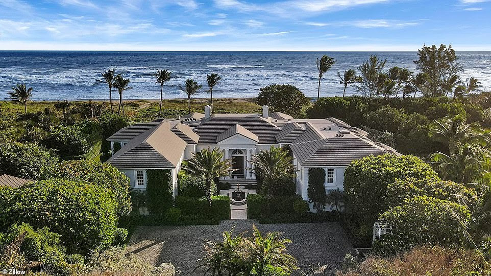 Nancy Pelosi's new digs are located in Hobe Sound on prestigious Jupiter Island. The property spans nearly 2.5 acres with  255 feet of direct ocean frontage