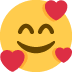 Smiling face with 3 hearts