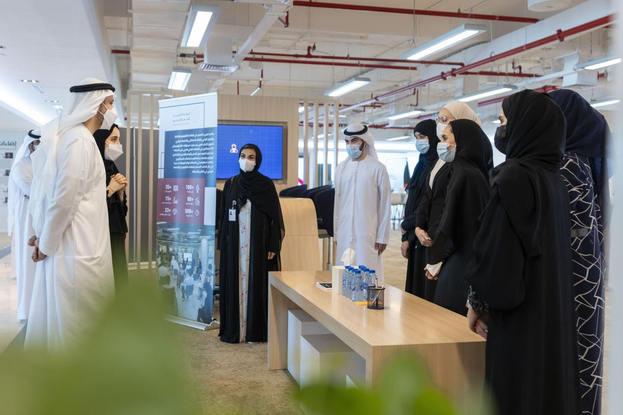 His Highness Sheikh Theyab bin Mohamed bin Zayed Al Nahyan during his visit to the (AYC)