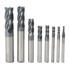 8pcs 2-12mm 4 Flautas Carbide End Mill Set