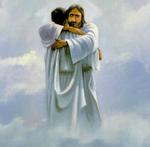 jesus hugging dad