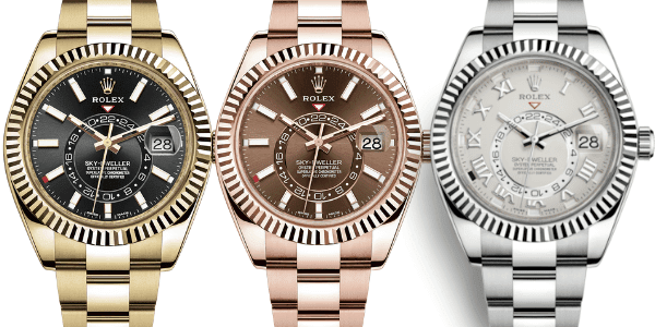 Rolex Sky-Dweller in 18k Yellow, Everose and White Gold