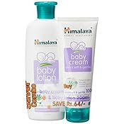 Himalaya Baby Lotion (200ml) and Cream (100g) Combo (ALMOND OIL, OLIVE OIL)